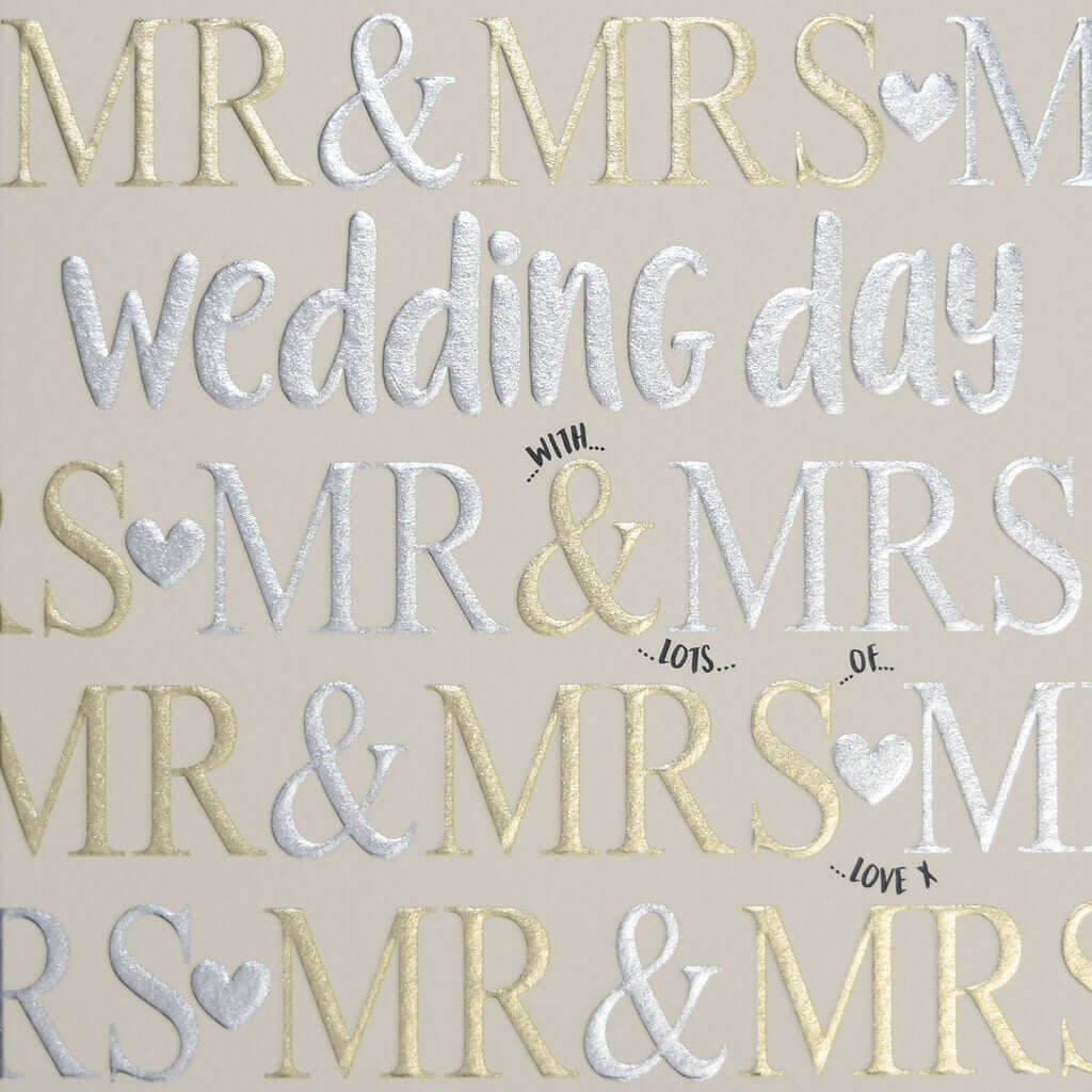 Wendy Jones-Blackett Mr and Mrs Wedding Day Card