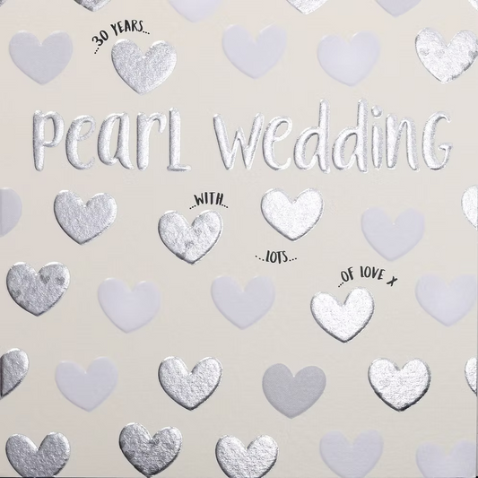 Wendy Jones-Blackett Pearl Anniversary (Hearts) Card