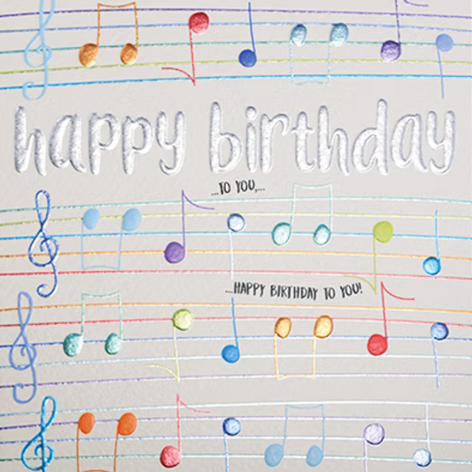 Wendy Jones-Blackett Happy Birthday Musical Notes