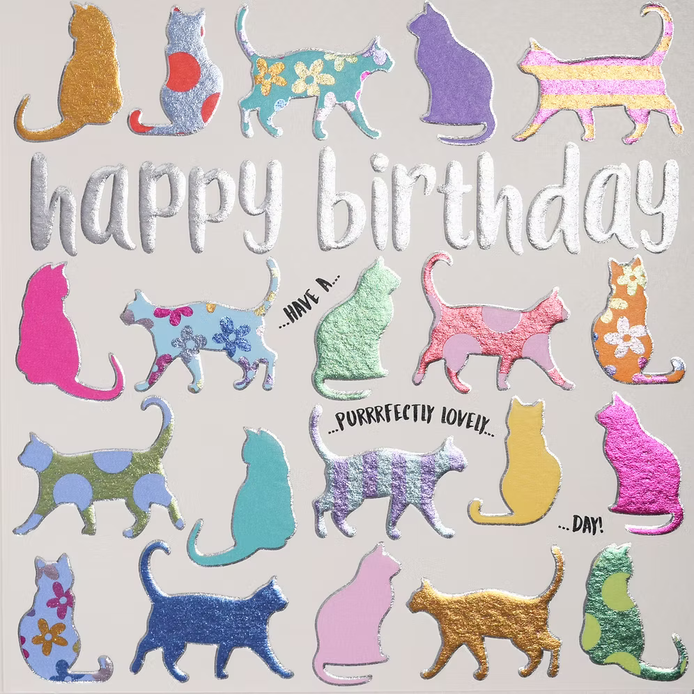 Wendy Jones-Blackett Happy Birthday Cats