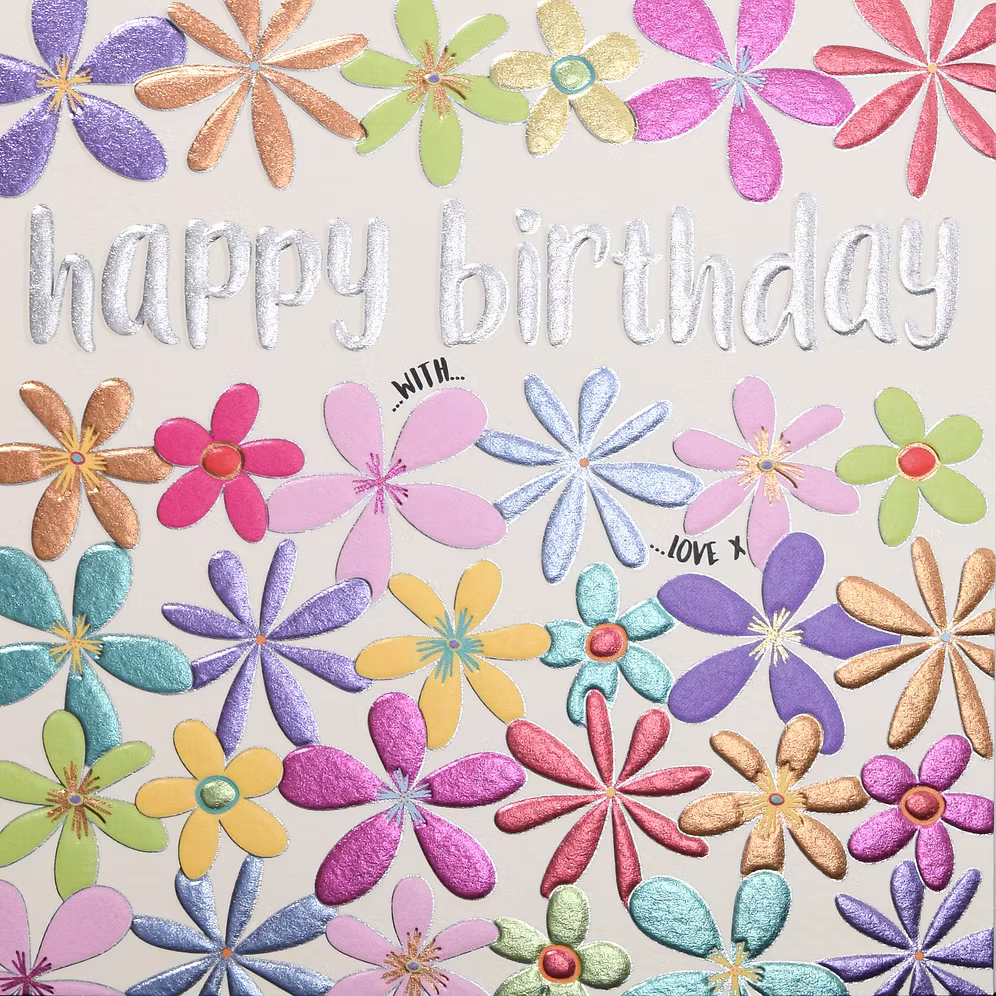 Wendy Jones-Blackett Happy Birthday Flowers card