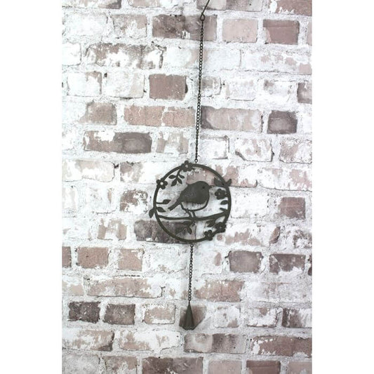 Metal Robin Cutout Hanger With Bell