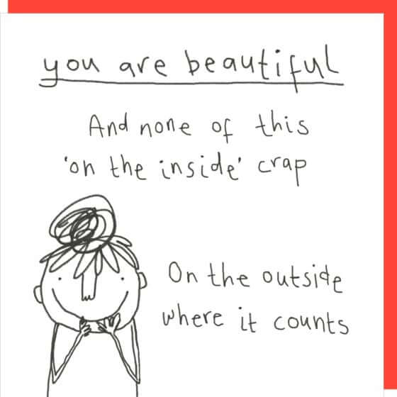 On The Outside Novelty Card