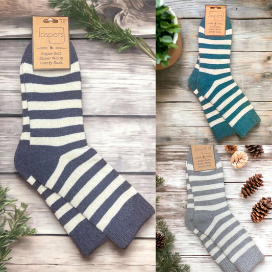 Jasper's - Striking Stripe Super Cosy Men’s Socks