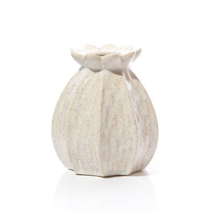 Ceramic Poppy Seed Textured Vase - Large