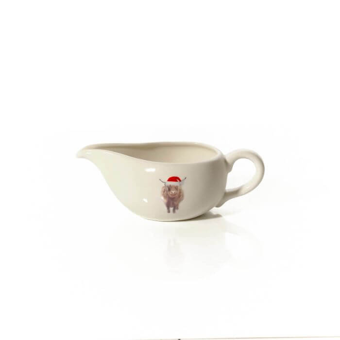 Christmas Highland Cow Stoneware Gravy Mug