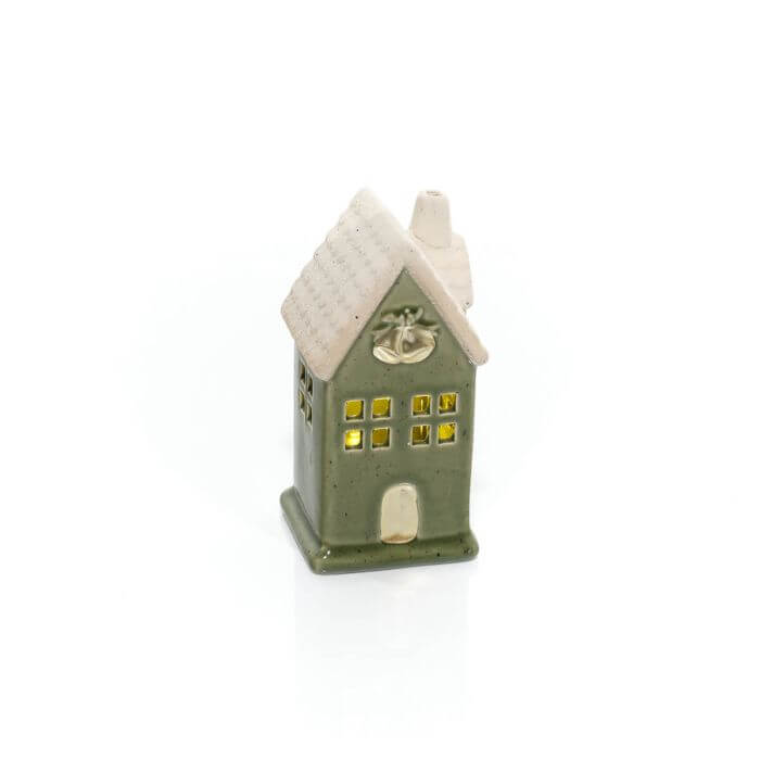 Evergreen Ceramic House with LED Light