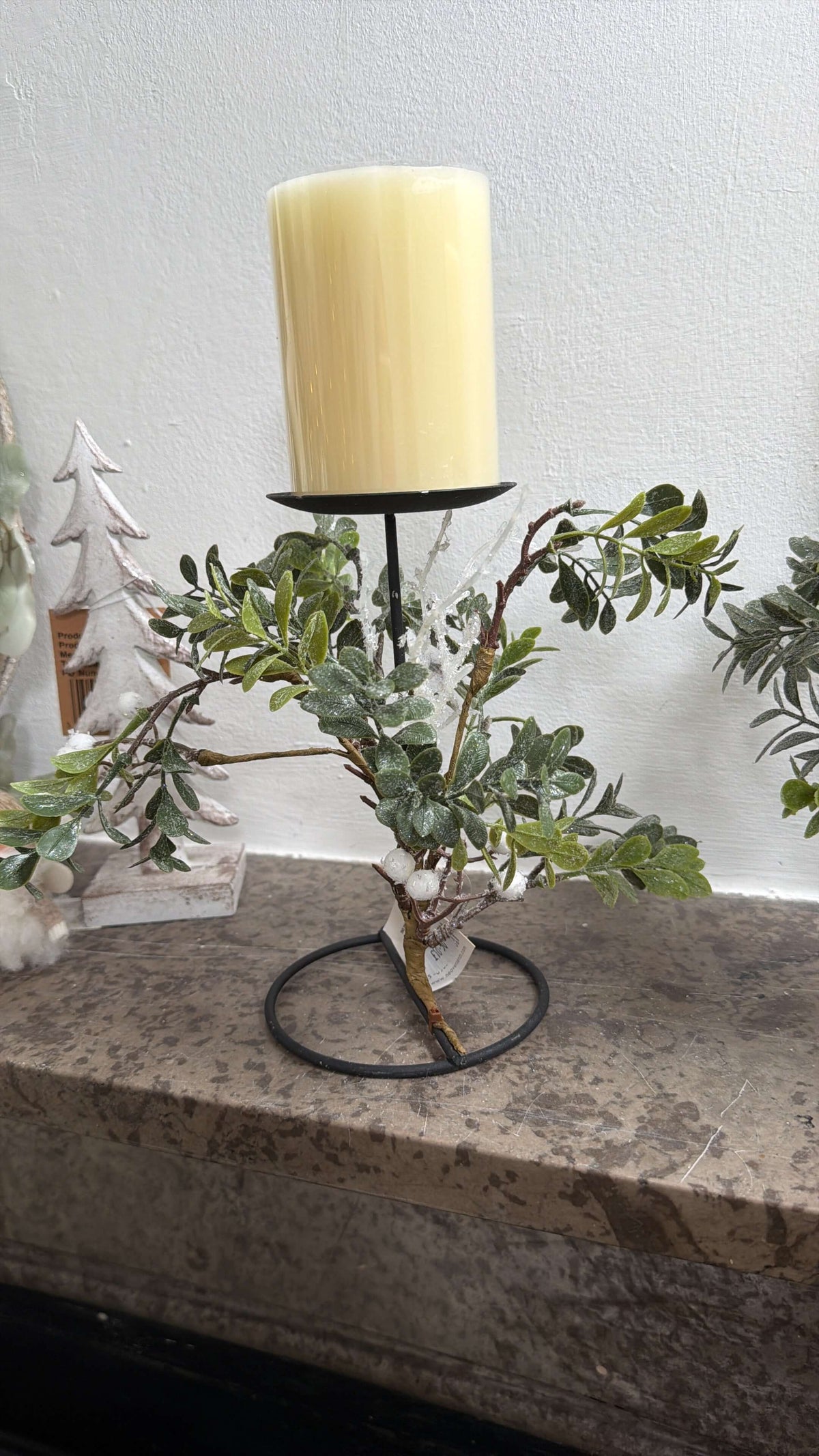 Frosty Christmas Candle Holder