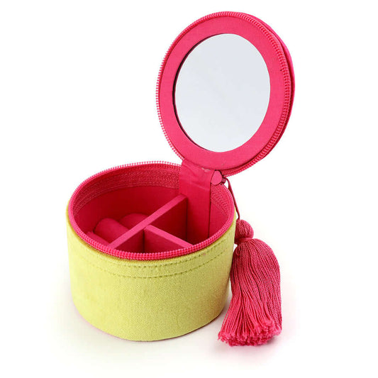 POM925 - Lime velvet meadow trinket box