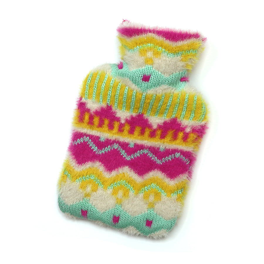 POM925 - Mia fluffy neon knit hotwater bottle