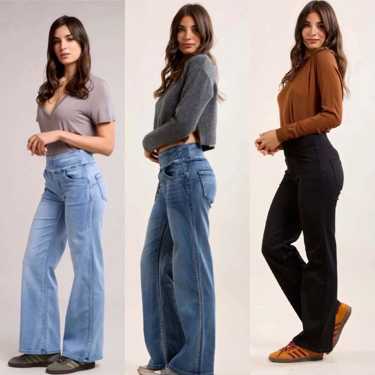 Tocada - Wide Leg Stretchy Jeans/Jegging