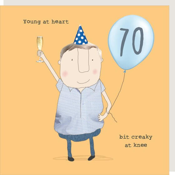 Boy 70 Creaky Birthday Novelty Card