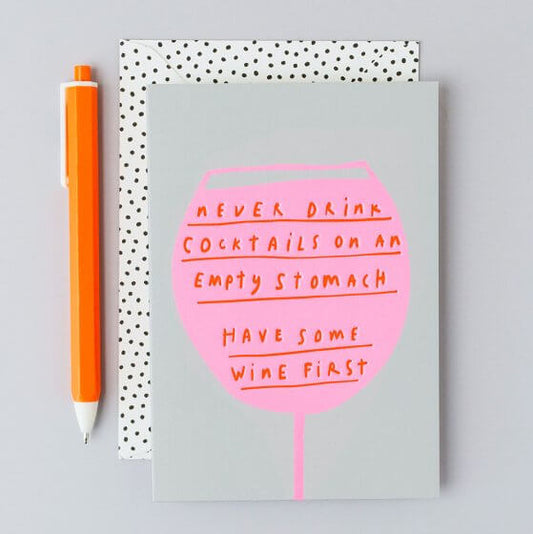 Wine First Novelty Card