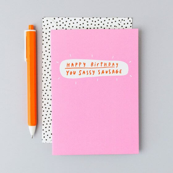 Sausage Novelty Card