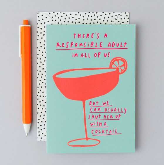 Responsible Adult Novelty Card