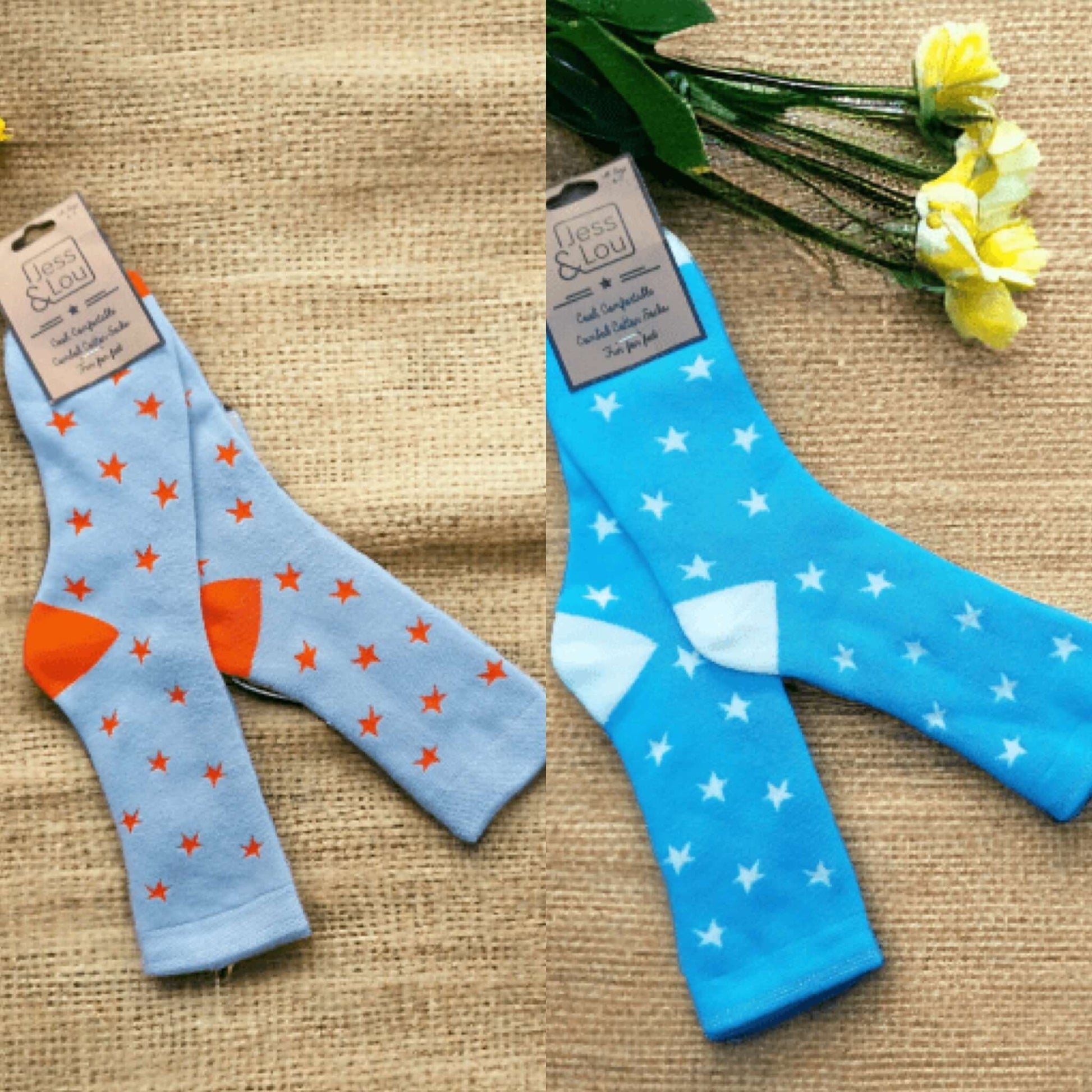 Jess & Lou - Super Soft Plush Cotton Star Socks