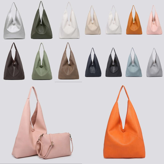 Phoebe Slouchy Shoulder Bag and Clutch