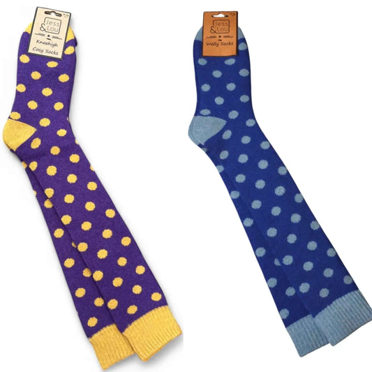 Jess & Lou - Spotty Super Cosy Knee High Socks