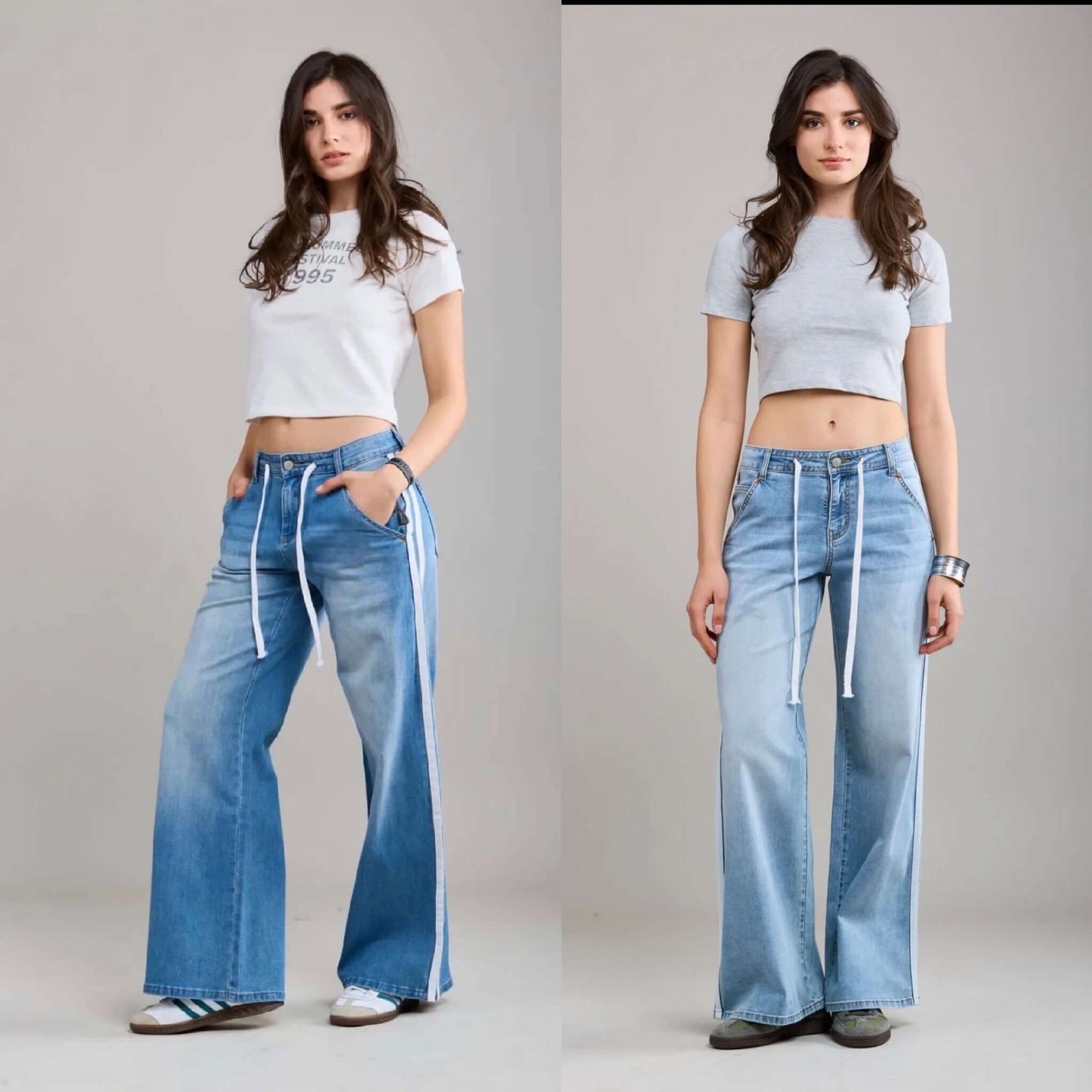 Toxik Tie Waist Striped Jean