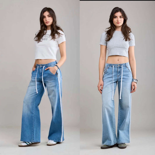 Toxik Tie Waist Striped Jean