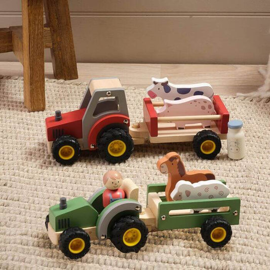 Wooden Tractor Toys With Animals