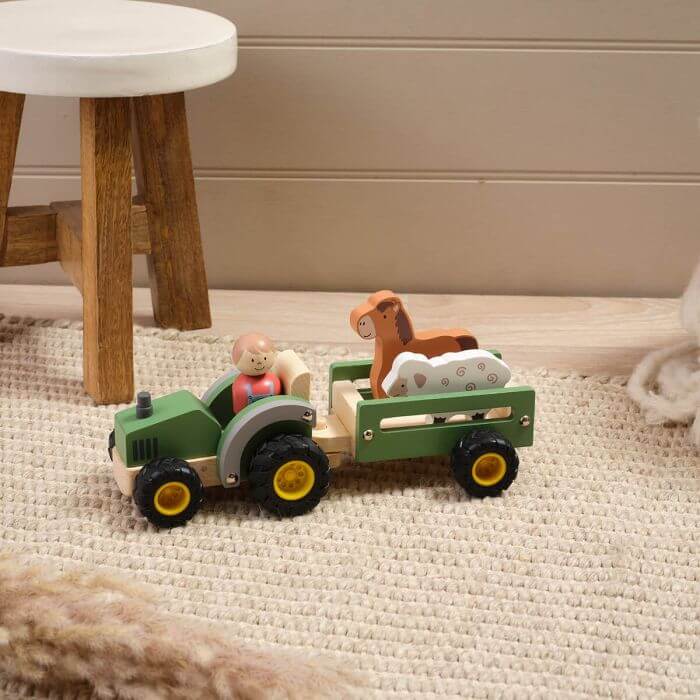 Wooden Tractor Toys With Animals