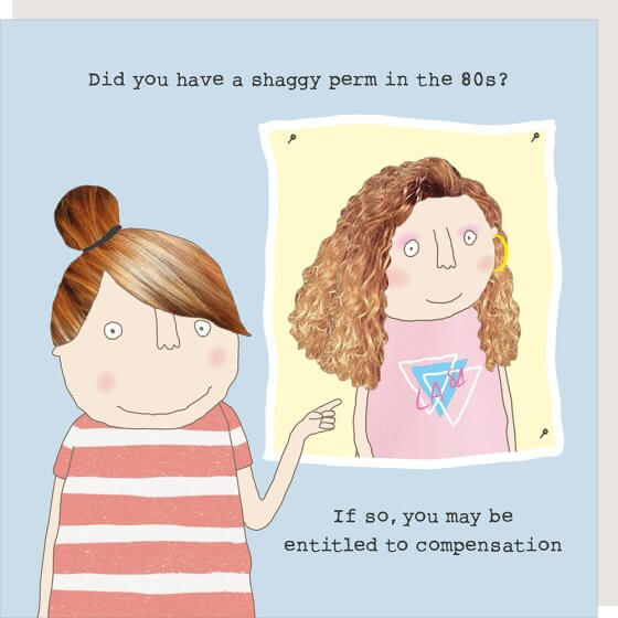 Shaggy Perm Novelty Card