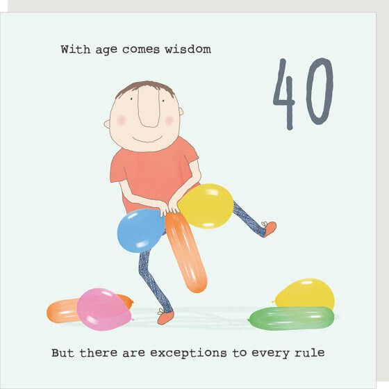40 Boy Wisdom Birthday Novelty Card