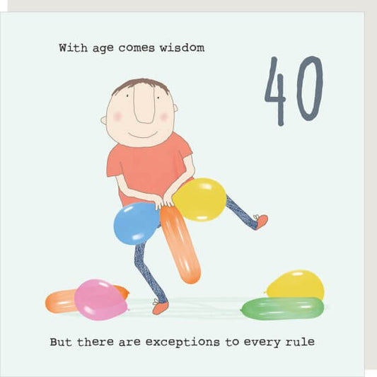 40 Boy Wisdom Birthday Novelty Card