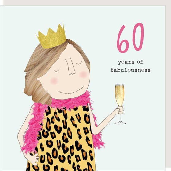 60 Girl Fabulousness Birthday Novelty Card