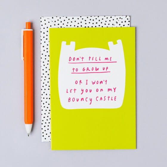 Dont Tell Me Novelty Card