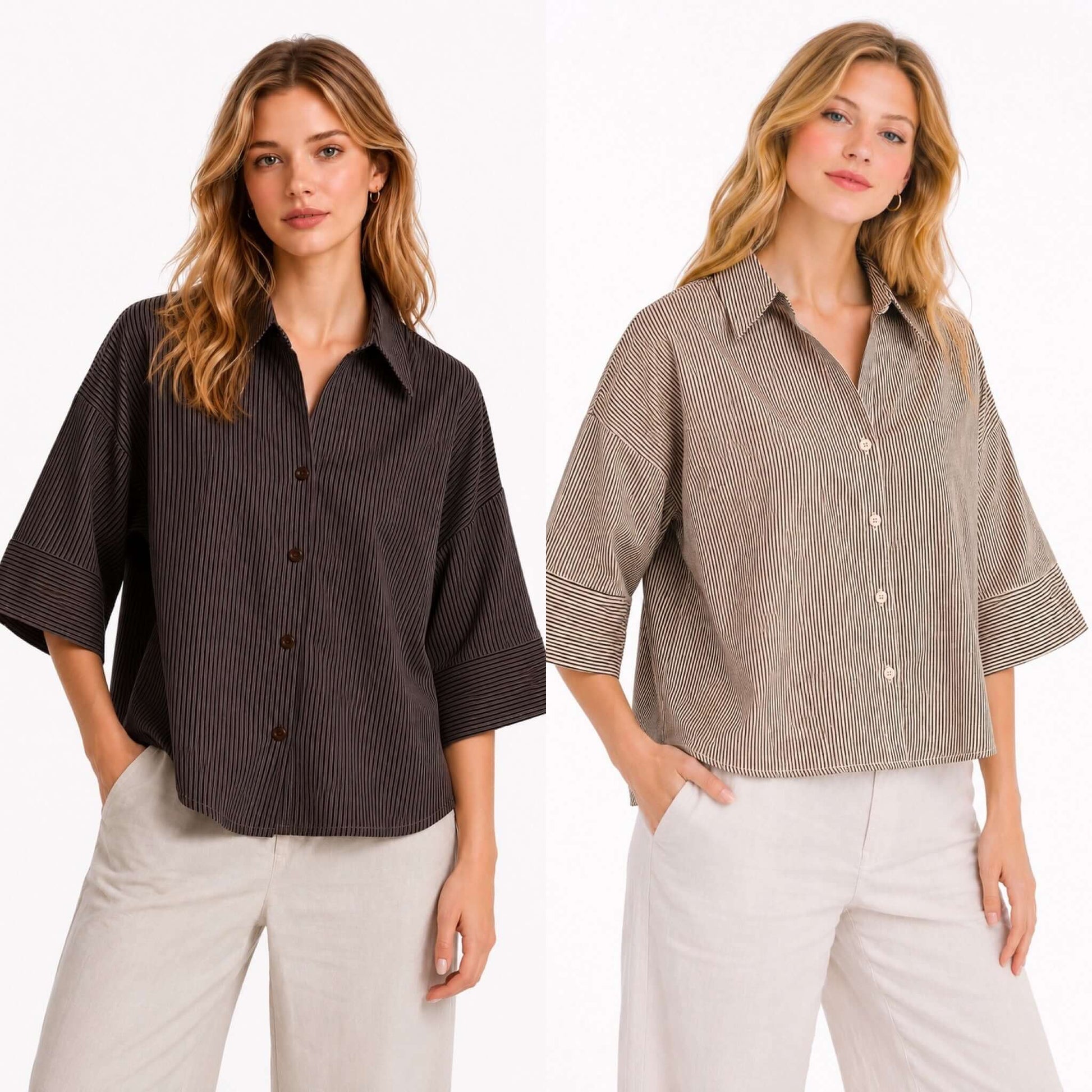 Margot Pin Stripe Blouse