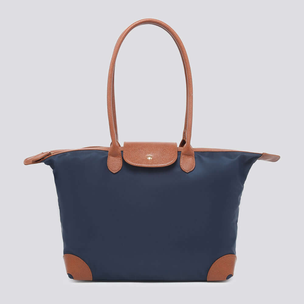 Nylon Snap Closure Shoulder Bag