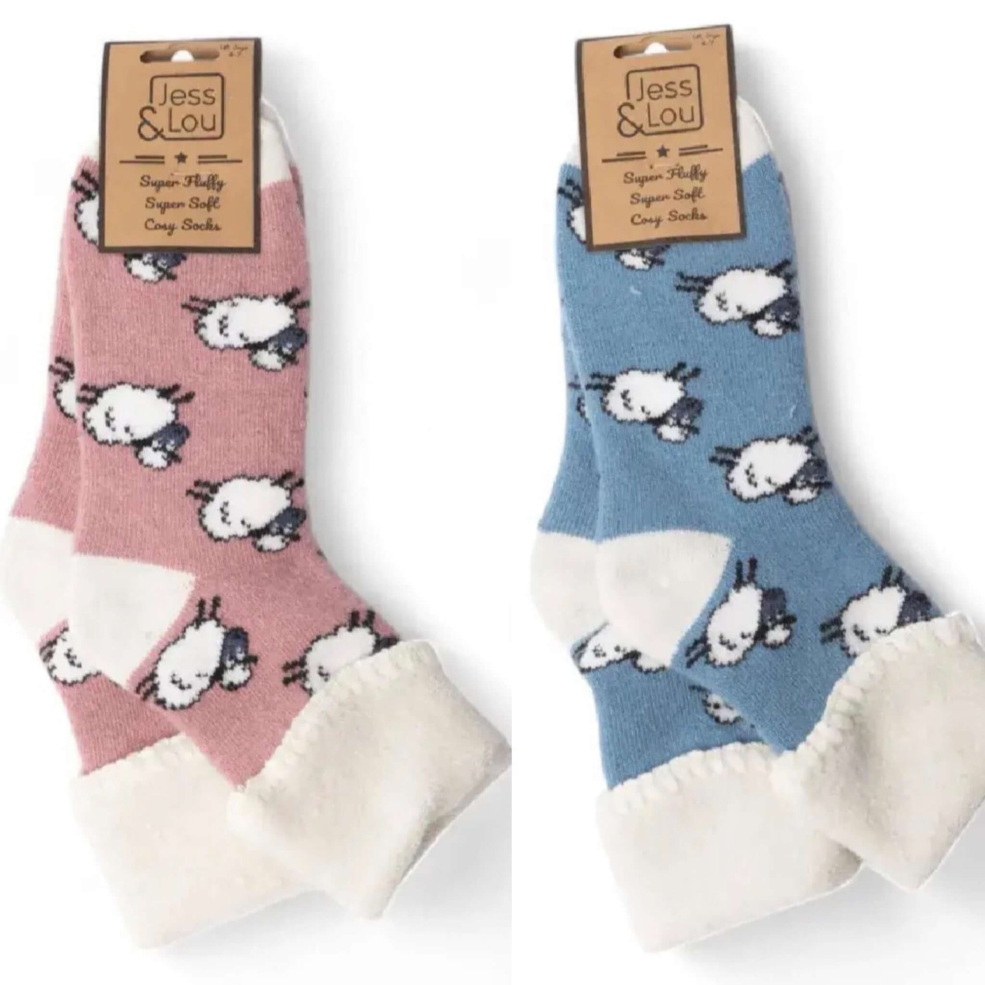 Jess & Lou - Super Cosy Sheep Cuffed Socks