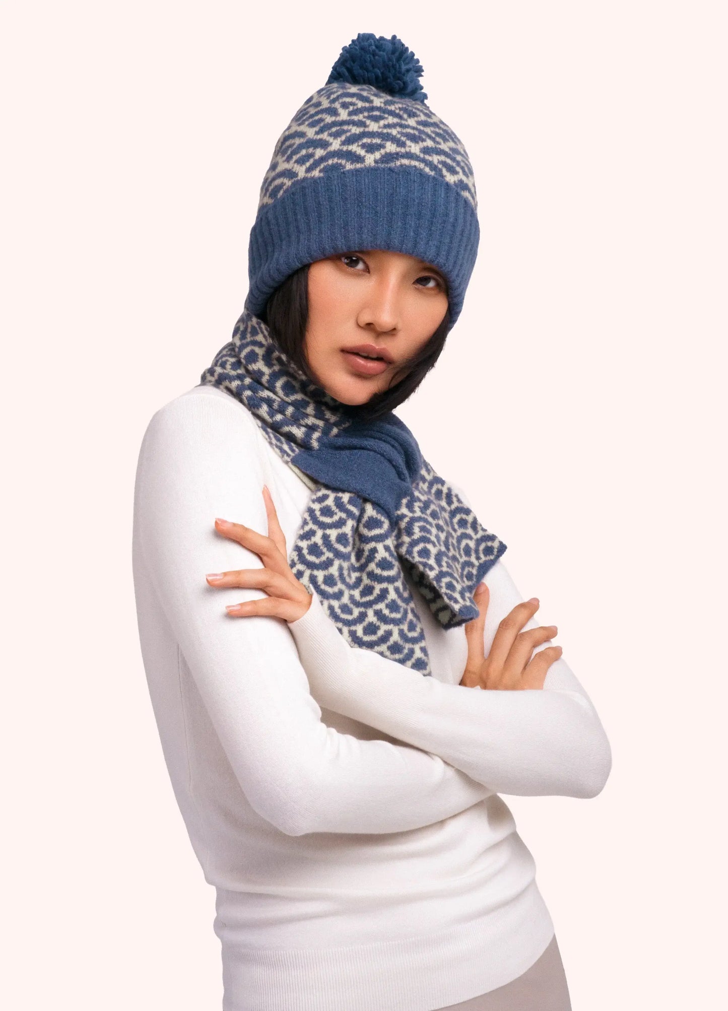 Powder Design AGATHA Pompom Hat - Denim