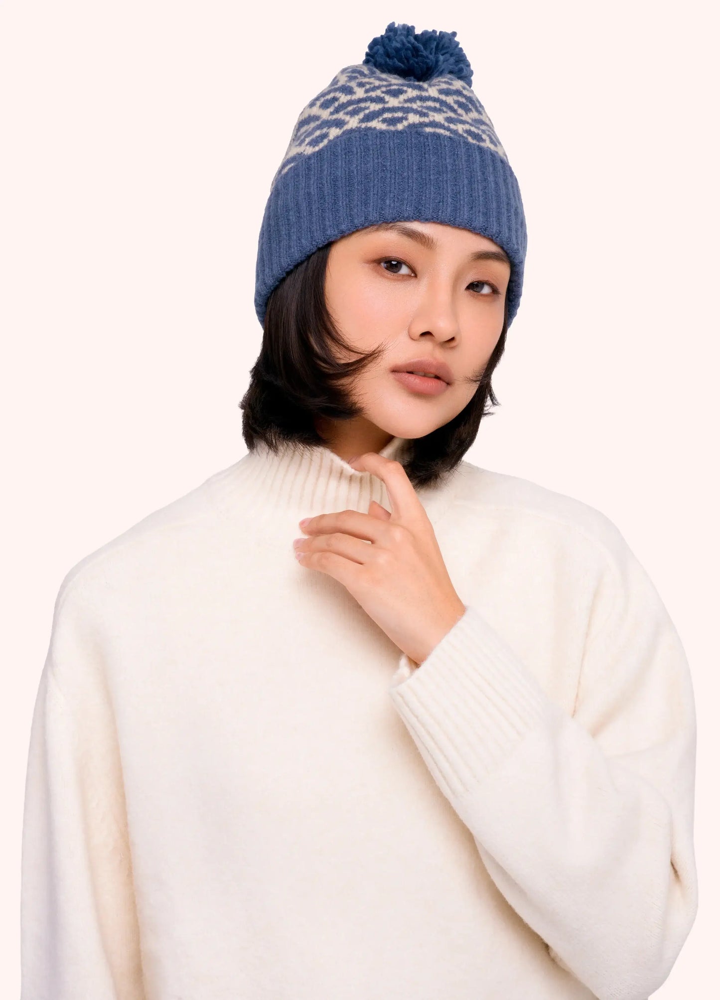 Powder Design AGATHA Pompom Hat - Denim