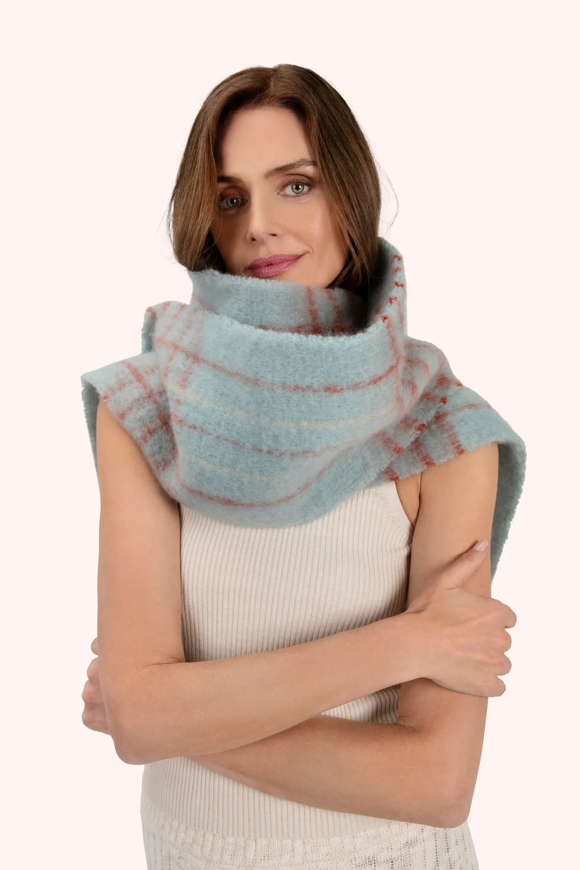 Powder Design Cosy Scarf - Angelica, Ice/Tangerine