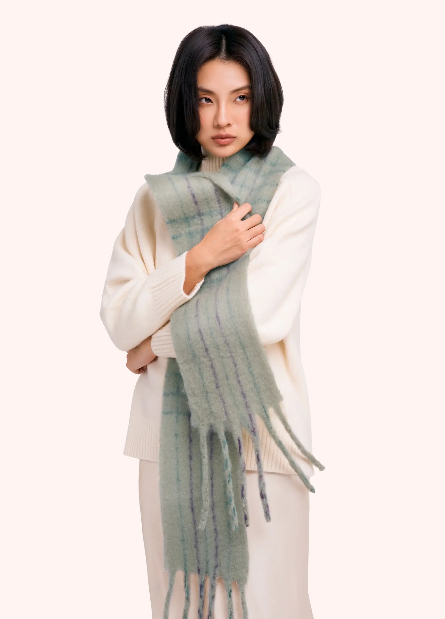 Powder Designs Angelica Cosy Scarf - Soft Green