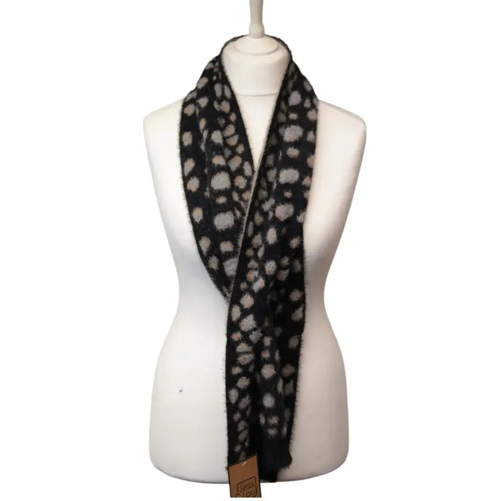 Jess & Lou - Leopard Fluffy Pull Through Scarf