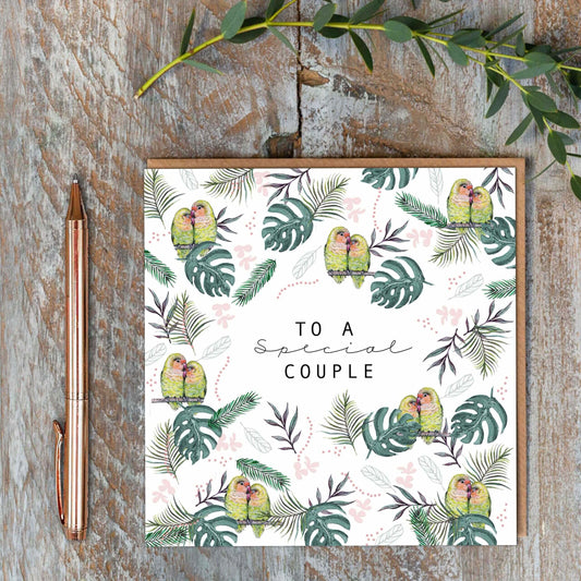 To a Special Couple 'Lovebirds' Card (Cello-Free)