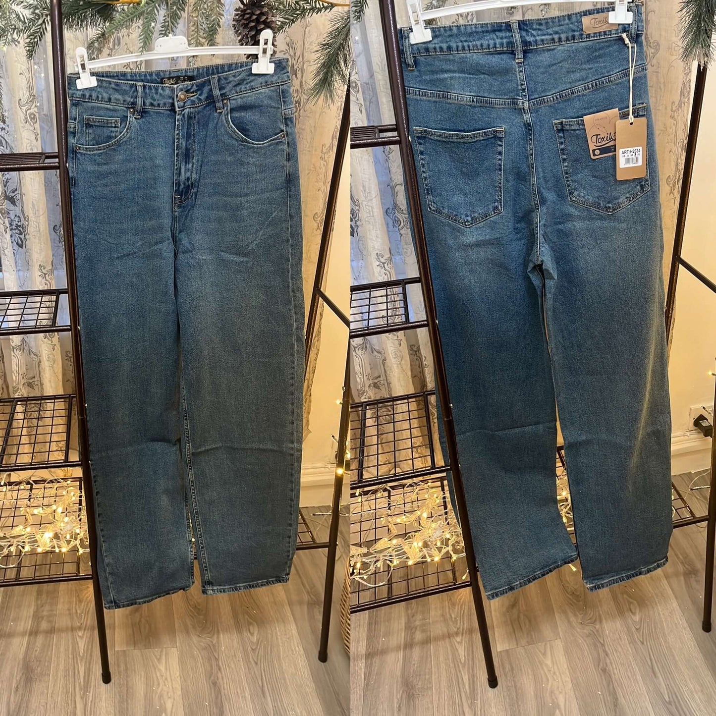 Toxik - Mid Wash Blue Wide Leg Jeans