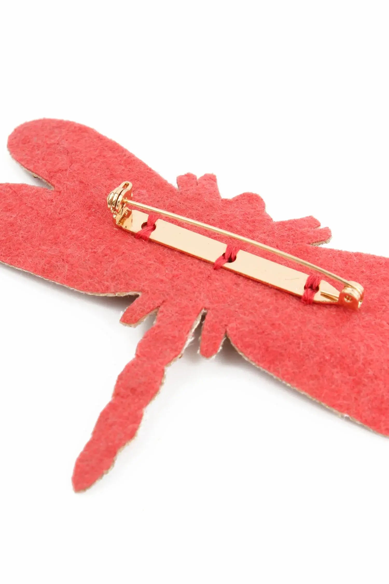 Beaded Pink Dragonfly Brooch