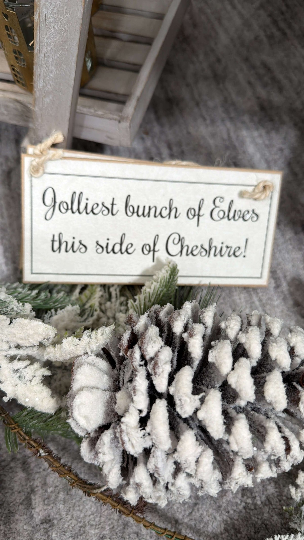 "Jolliest of Elves" Novelty Sign