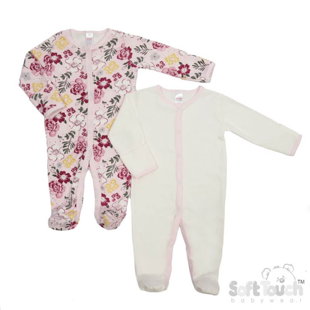 Girls Two Pack Sleepsuit