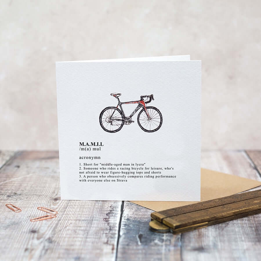 Cyclist Novelty Card