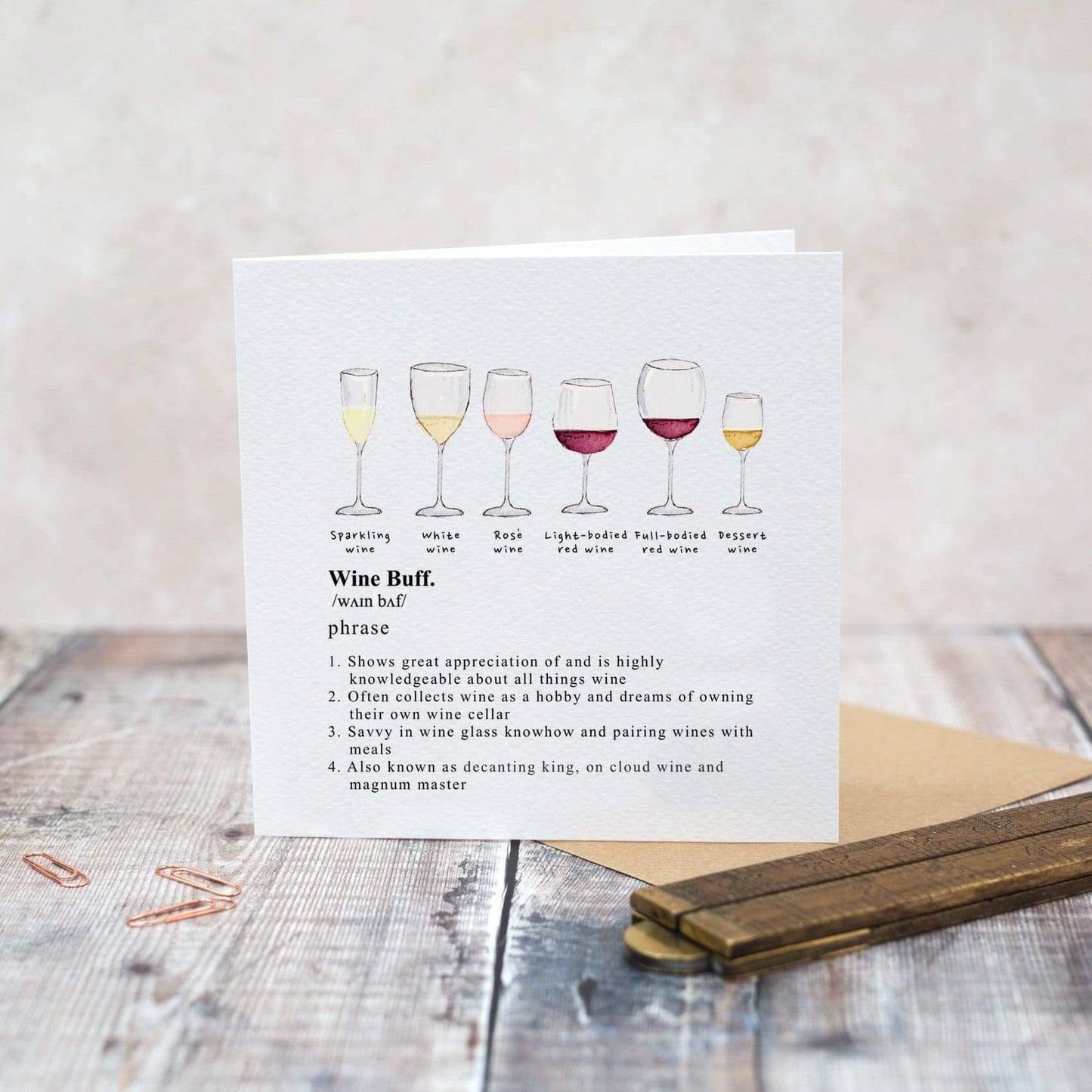 Wine Buff Novelty Card
