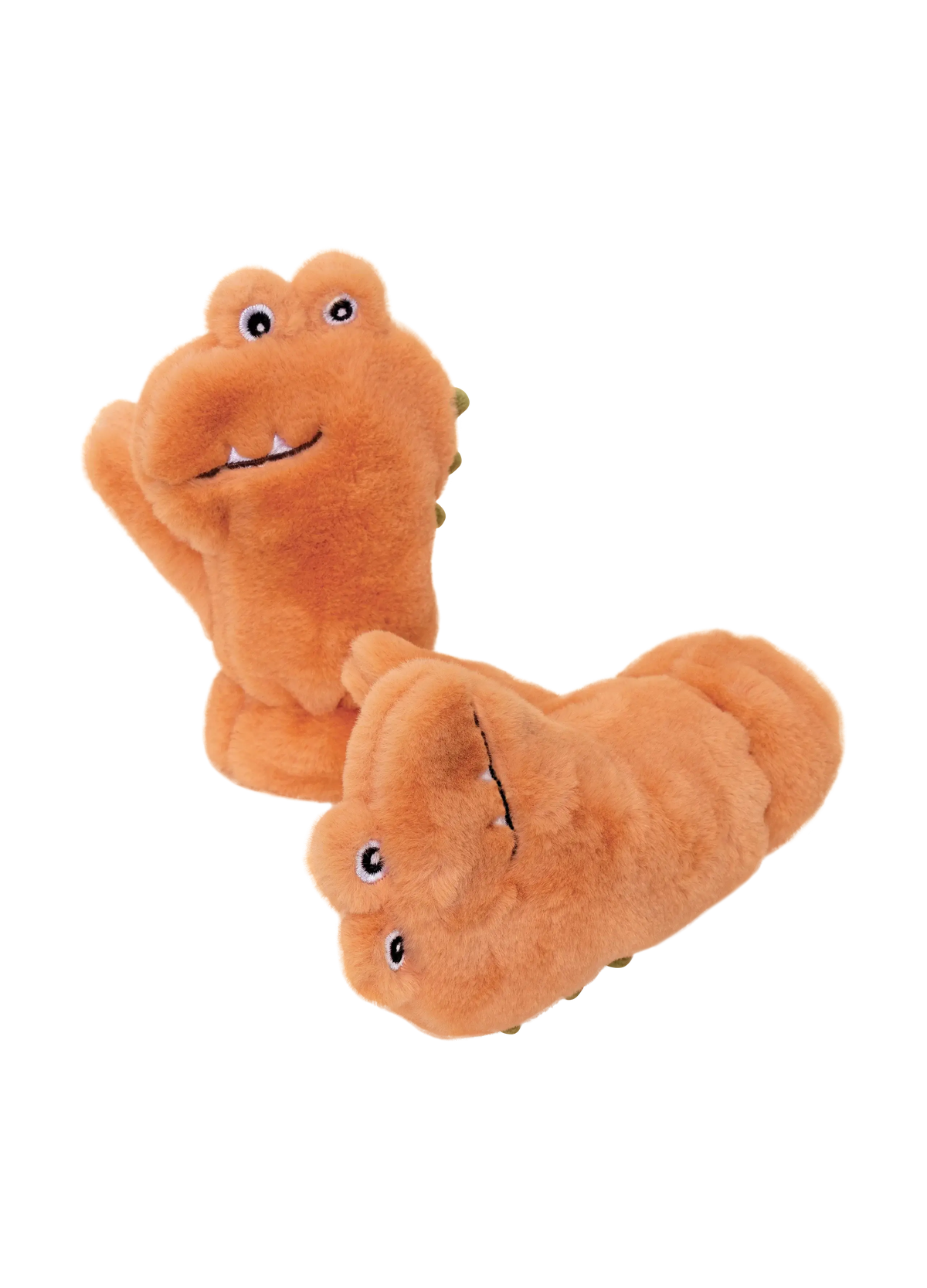 Powder Design Kids Toothy Dino Fluffy Mittens - Coral