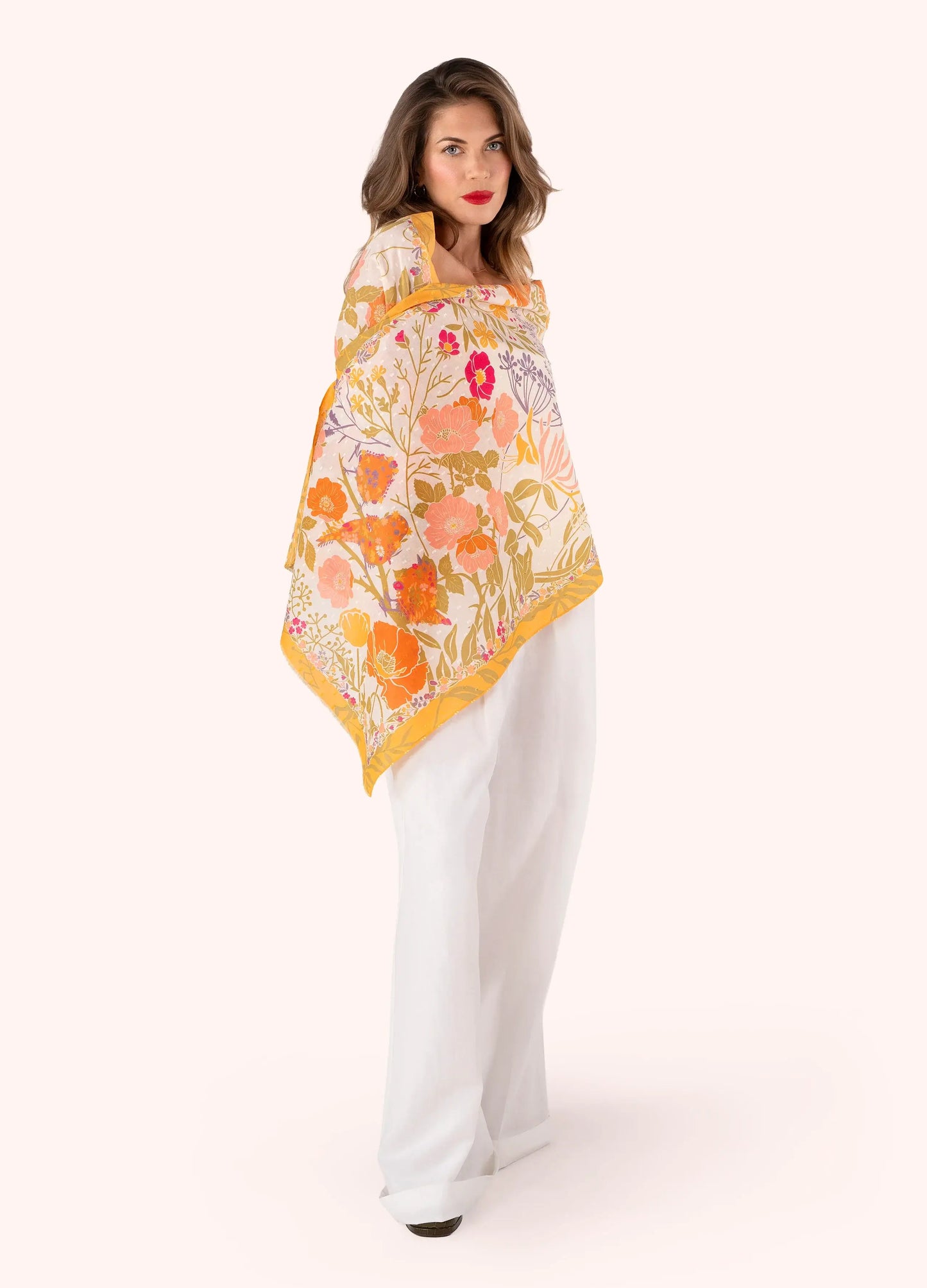 Powder Designs Cotton Scarf - Birds in Bloom