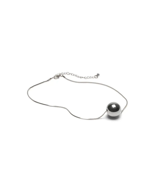 Chalk UK - Pendle Large Ball Necklace, Silver