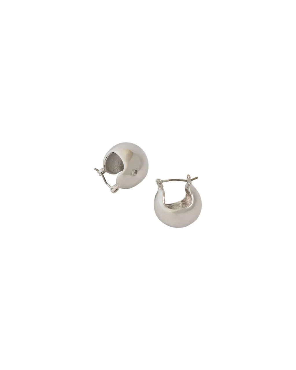 Chalk Uk - Ball Huggie Earrings | Silver